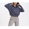 Women leisure cropped sweatshirts half-zipper hoodies