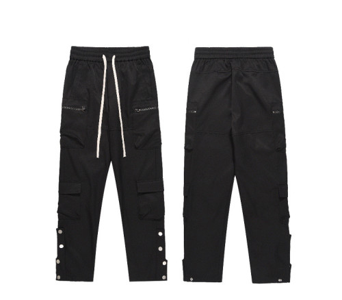 American functional cargo casual pants high street hip hop straight multi-pocket men's pants