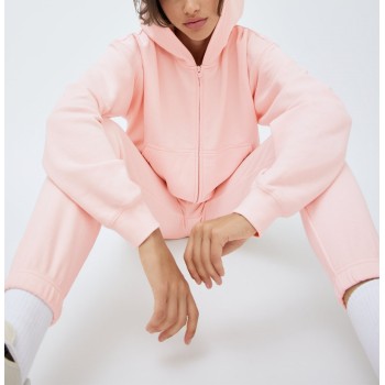 Custom full zip hoodies off shoulder hooded sweatshirts