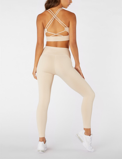 Criss cross waist yoga leggings Crossover V shape sports tights