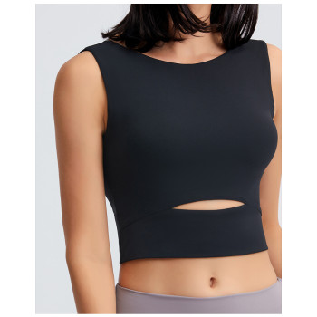 Women's Sports Gym Crop Tank Top Basic Solid Active wear Yoga Running Fitness Workout tank top