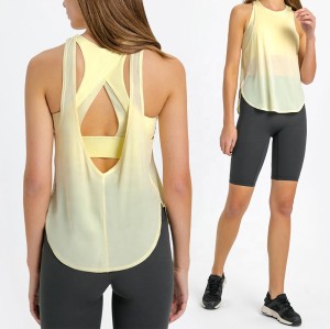 Womens Workout Shirts Sexy Open Back top Activewear Workout Clothes Sports Yoga Tank Tops