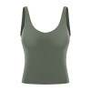 Women Sports Longline Padded Tank Top Naked Feeling Workout tank top, Fitness crop Tops