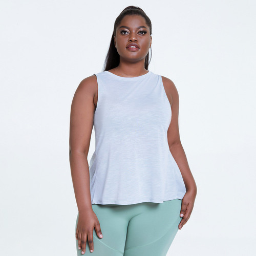 Women's Plus-Size shirts,  high Performance Scoop neck Tank Top, Solid Sleeveless shirt