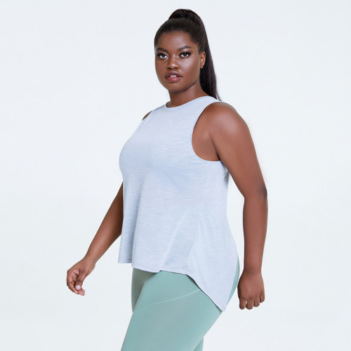 Women's Plus-Size shirts,  high Performance Scoop neck Tank Top, Solid Sleeveless shirt