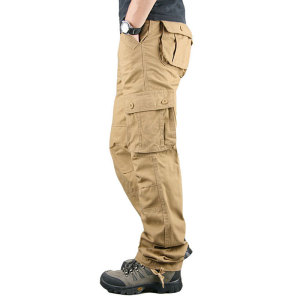 Cargo pants Men's outdoor casual pants large size straight sweatpants multi-pocket loose work pants
