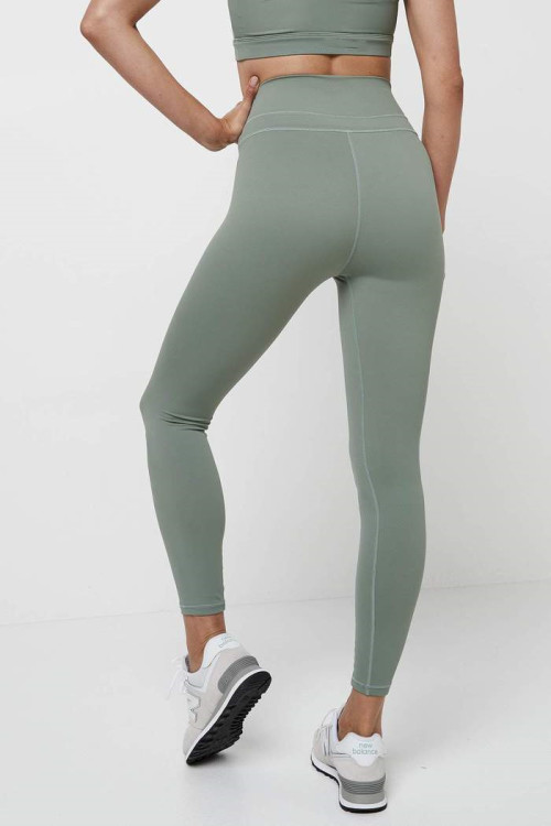 High rise training yoga leggings solid color fitness tights with pockets