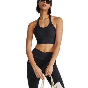 Halter Tops workout wear,  V Neck Cropped Tank Tops for Women Sleeveless Backless crop top