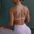 Fitness Strappy Sports Bra for Women Light Support Backless Removable Padding Open Back yoga bra