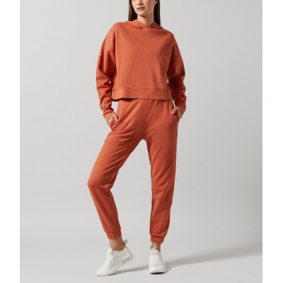 Loose fit hooded sweatshirts with kangaroo pockets women cotton hoodies