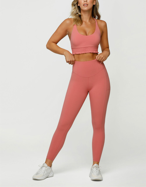 High waisted sports leggings flattering butt lifting yoga tights