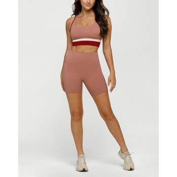 Tummy control yoga shorts no front rise seam biker shorts