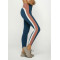High waist side stripe compressive yoga leggings high performance tights