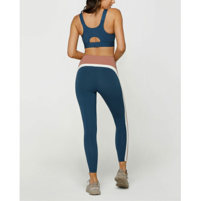 High waist side stripe compressive yoga leggings high performance tights