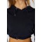 Women's sexy cropped hooded sweatshirts lounge hoodies for ladies