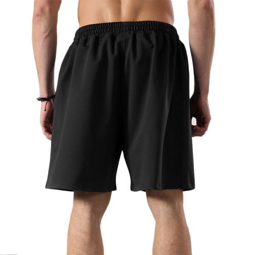 Summer new casual shorts solid color loose big men quick dry breathable shorts