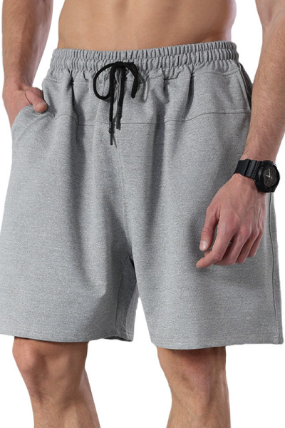Summer new casual shorts solid color loose big men quick dry breathable shorts