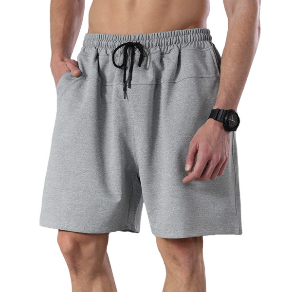 Summer new casual shorts solid color loose big men quick dry breathable shorts