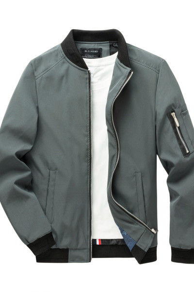 New large size coat thin slim fashion casual spring and autumn men's autumn jacket