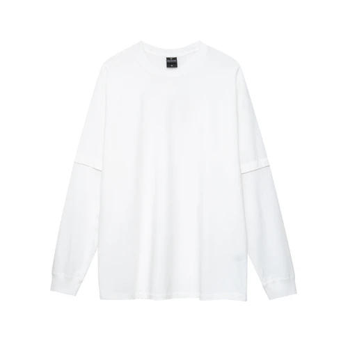 2023 spring heavy pound 270G colorful oversize solid color long sleeve loose for men