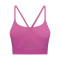 Strappy Sports Bra for Women, Crisscross Back Medium Support Yoga Bra, workout sports bra