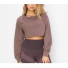 High quality 100%cotton cozy cropped sweatshirts new pullover hoodies