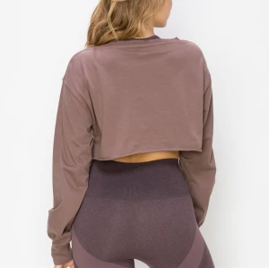 High quality 100%cotton cozy cropped sweatshirts new pullover hoodies