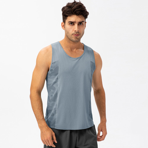 Men's sports vest Loose T-shirt Breathable quick dry fitness outdoor running training men tank