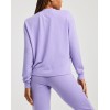 High neck loose fit sweatshirts soft cotton hoodies for ladies