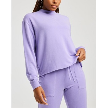 High neck loose fit sweatshirts soft cotton hoodies for ladies