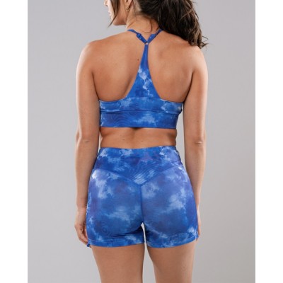 New Arrival flattering tie dye yoga shorts