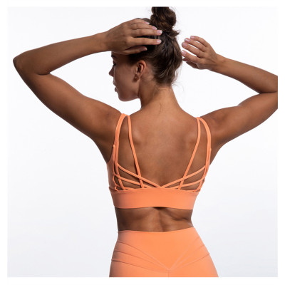 Sports Bras for Women Cross Back Sports Bra Medium Support , Padded Workout Running Bra