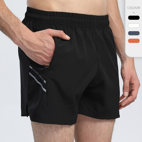 Fitness muscle sports sweat-wicking quick dry loose marathon woven men's training shorts