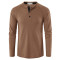 Autumn and winter men's T-shirt Henry men's solid color long-sleeved T-shirt