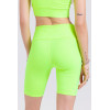 Neon green biker shorts for women custom flattering yoga shorts