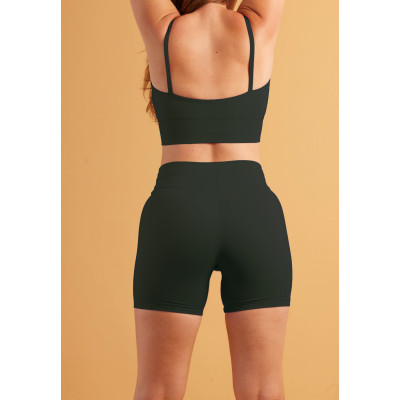 Cross over scrunch shorts for ladies v shape flattering butt lifting biker shorts