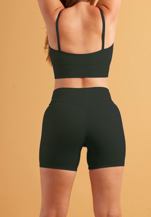 Cross over scrunch shorts for ladies v shape flattering butt lifting biker shorts