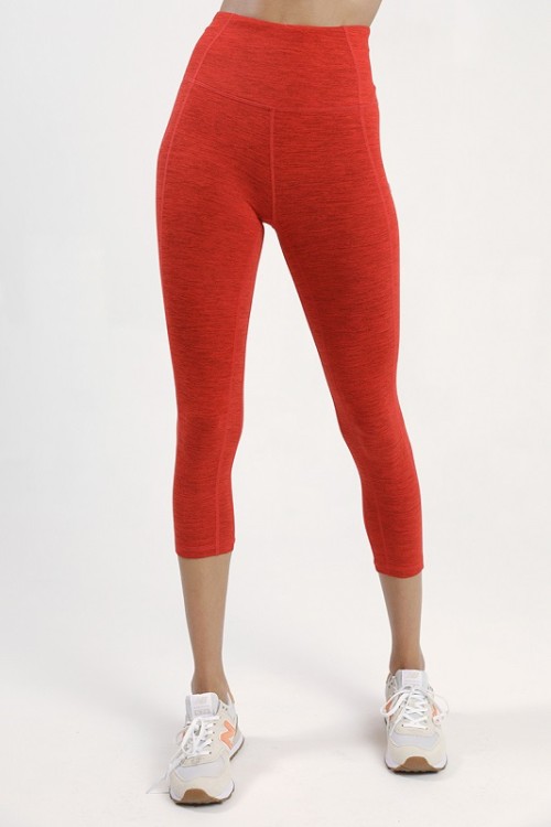 Premium quality yoga capris for ladies textured fitness tights