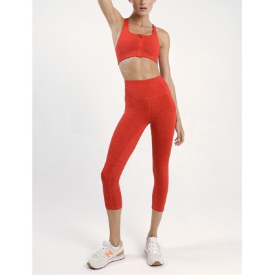 Premium quality yoga capris for ladies textured fitness tights