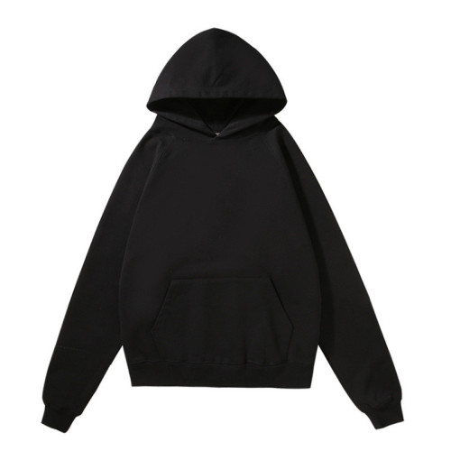 460g light pure cotton hoodie large size off shoulder round neck casual pullover hooded sweatshirt