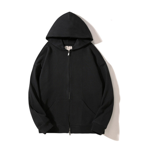 460g light pure cotton hoodie large size off shoulder round neck casual pullover hooded sweatshirt