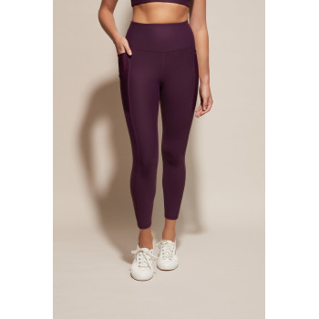 Custom high waist full length yoga leggings with side pockets women's compressive fitness tights