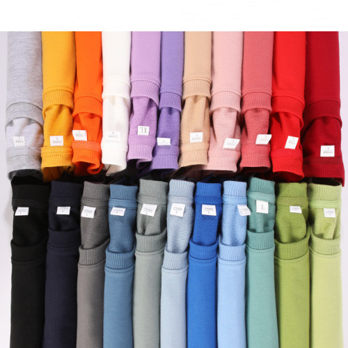 Solid color round neck hair circle hoodie printed word logo long sleeve men's hoodie wholesale