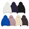 autumn/winter 370g hooded fleece male popular logo pure color loose unlined men sweatshirt