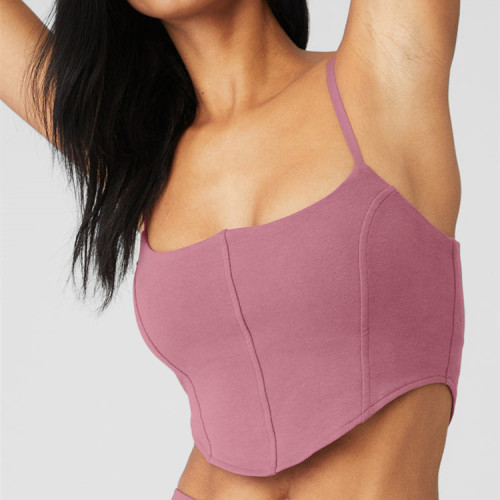 Women's yoga wear  Longline Yoga Crop Bras Top  women gym crop