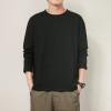 Cotton men's long-sleeved T-shirt 2023 spring trend loose pure colors sweatshirt men on clothes