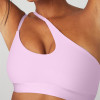 One Shoulder Sports Bra, women yoga Bra, Medium Support Workout Bras with Removable Cups