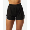 Double layer sweatwicking running shorts for women