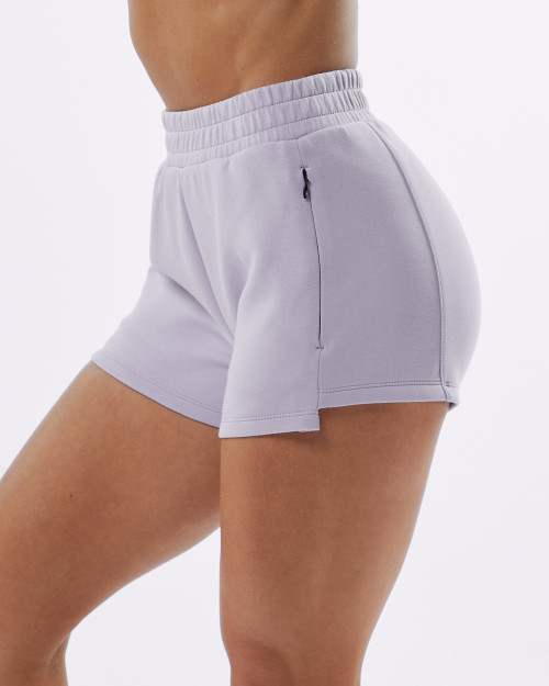 Custom 100% Cotton fleece cozy running shorts with invisible zipper