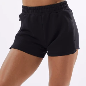 Custom 100% Cotton fleece cozy running shorts with invisible zipper